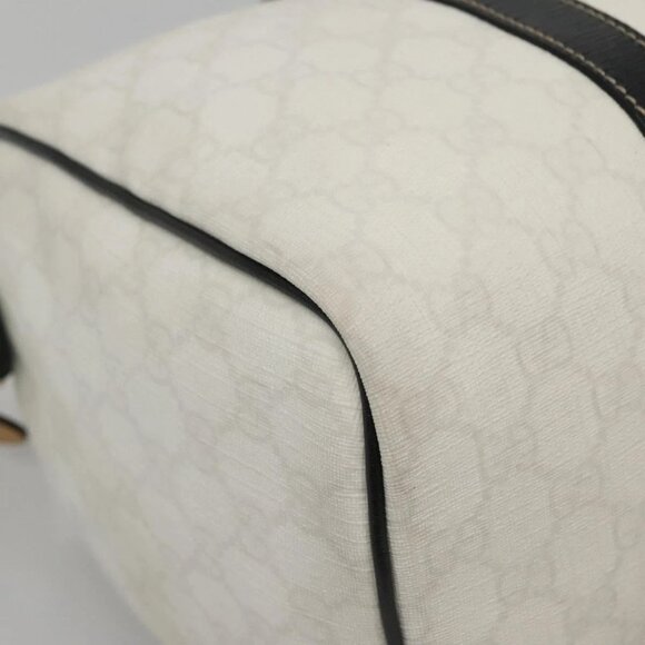 GUCCI GG Supreme Boston Bag PVC White Gold 193603 Auth 140312 - Picture 5 of 16